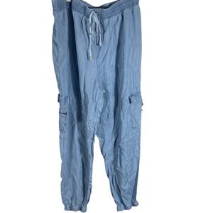 Michael Michael Kors Joggers Chambray Tie Waist XL
